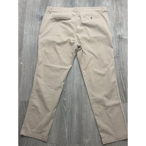 Lauren Ralph Lauren Pants Women's 14 Flat Front Cotton Blend Slash Pockets Tan - Picture 8 of 8